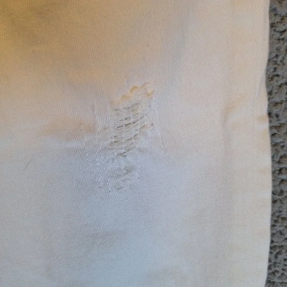 Dear John Jeans Joyrich Comfort Skinny Womens Ivory Distressed Size 26 - Picture 4 of 15